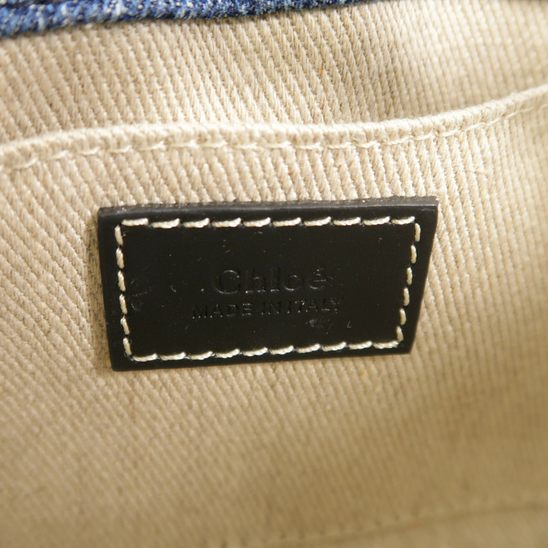Chloe 牛仔布Woody Tote Mini手挽肩背兩用袋-5