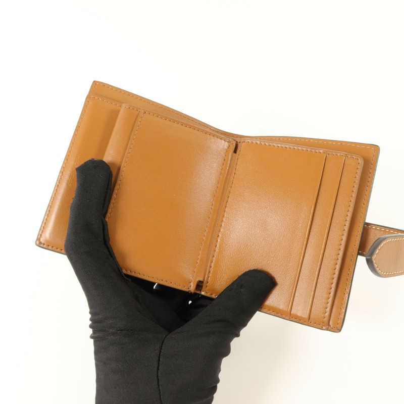 CELINE 塗層帆布Small Strap Triomphe Wallet錢包-5