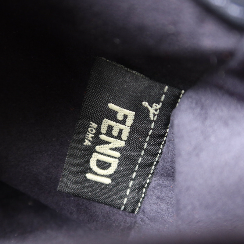 FENDI 麂皮皮革/牛皮皮革Dotcom鏈帶手挽肩背兩用袋-9