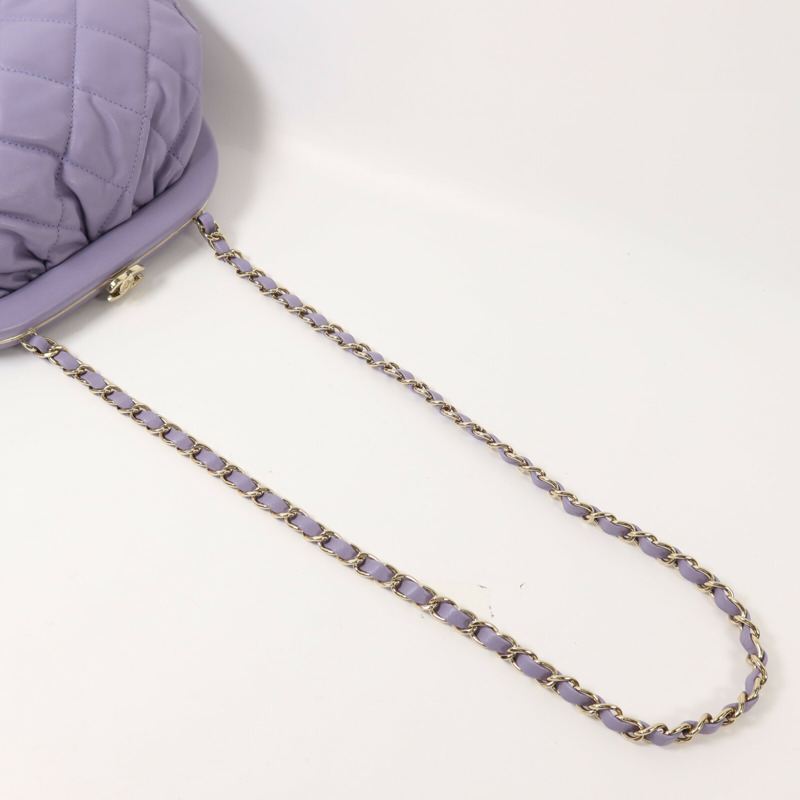 CHANEL 羊皮皮革Chain Shoulder鏈帶肩背袋-7