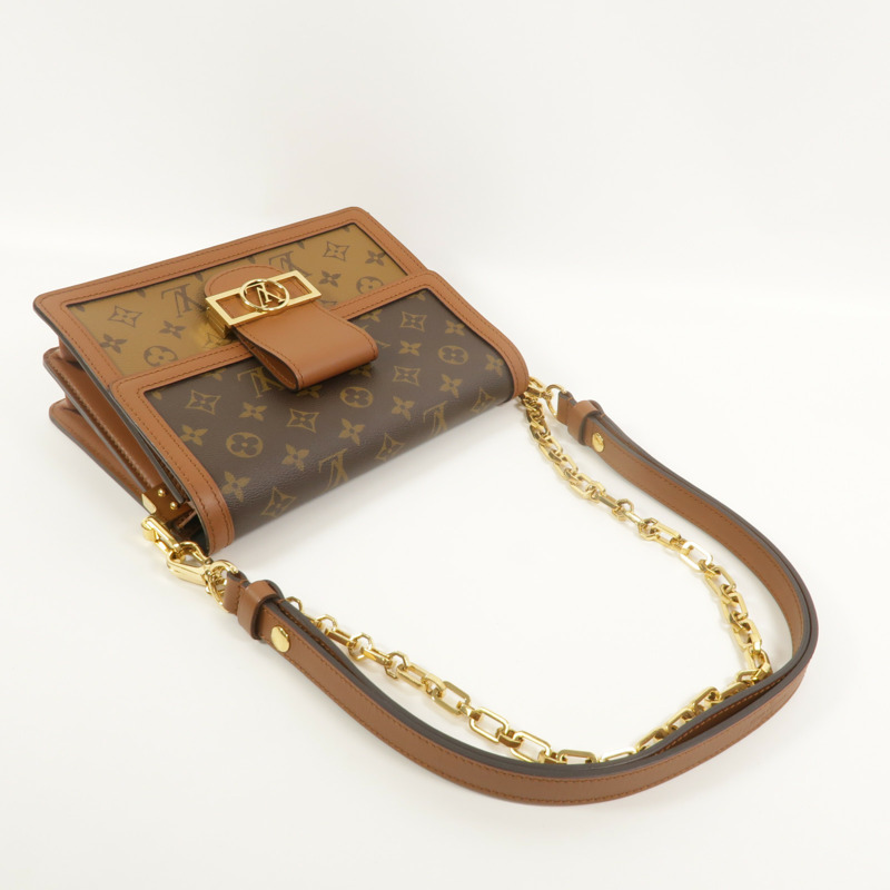 LOUIS VUITTON Monogram/Monogram Reverse Dauphine MM手挽肩背兩用袋-7