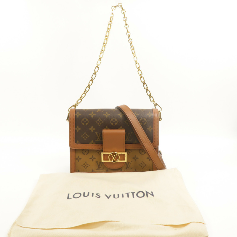 LOUIS VUITTON Monogram/Monogram Reverse Dauphine MM手挽肩背兩用袋-9