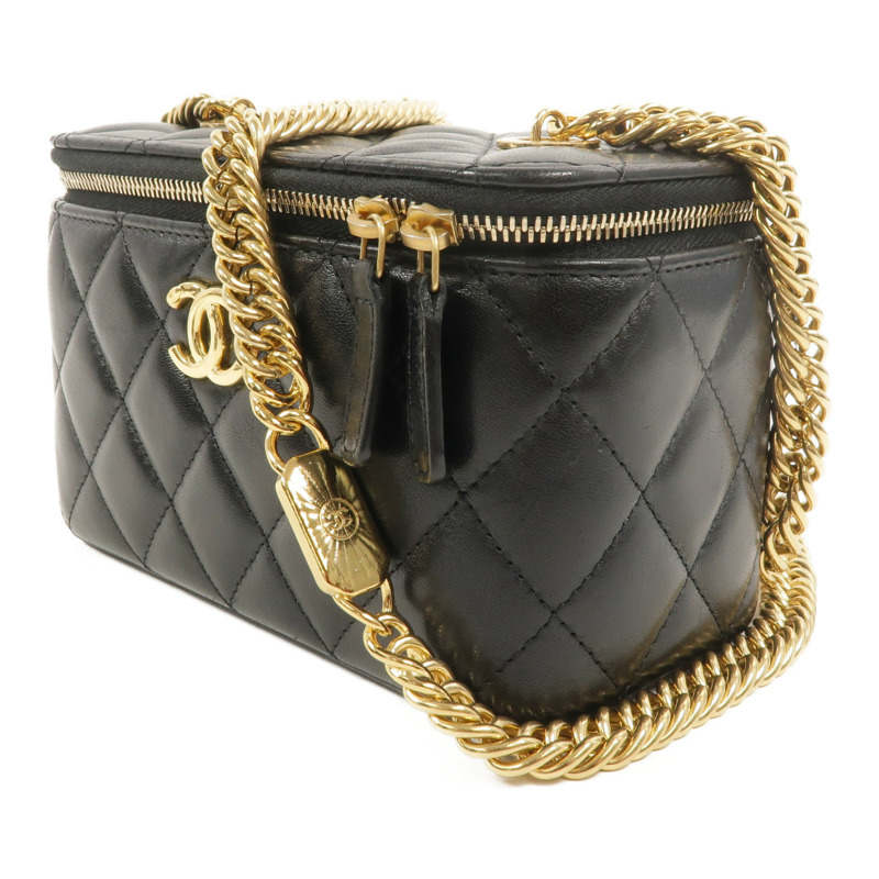 CHANEL 羊皮皮革Vanity Case鏈帶肩背袋-2