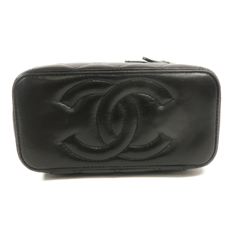 CHANEL 羊皮皮革Vanity Case鏈帶肩背袋-3
