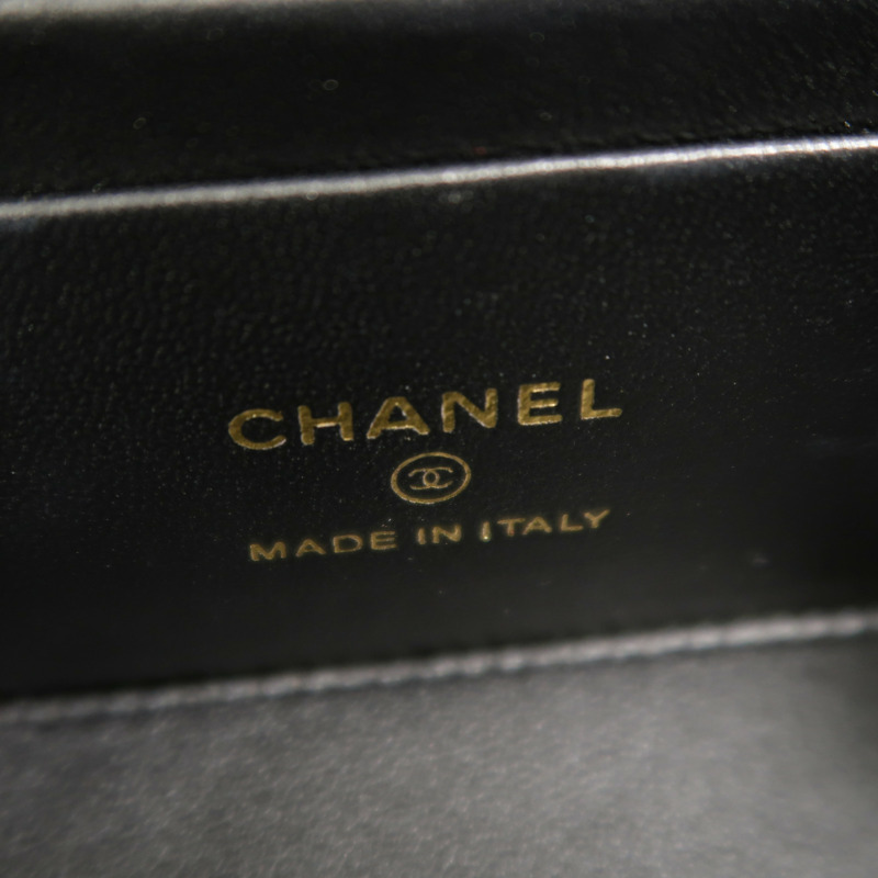 CHANEL 羊皮皮革Vanity Case鏈帶肩背袋-5