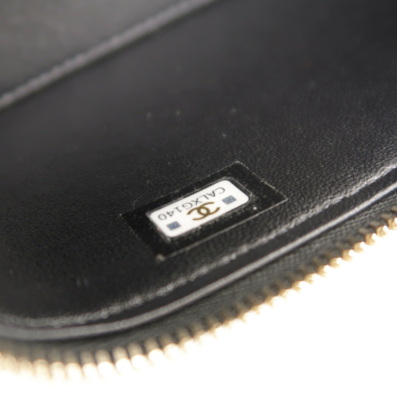 CHANEL 羊皮皮革Vanity Case鏈帶肩背袋-6