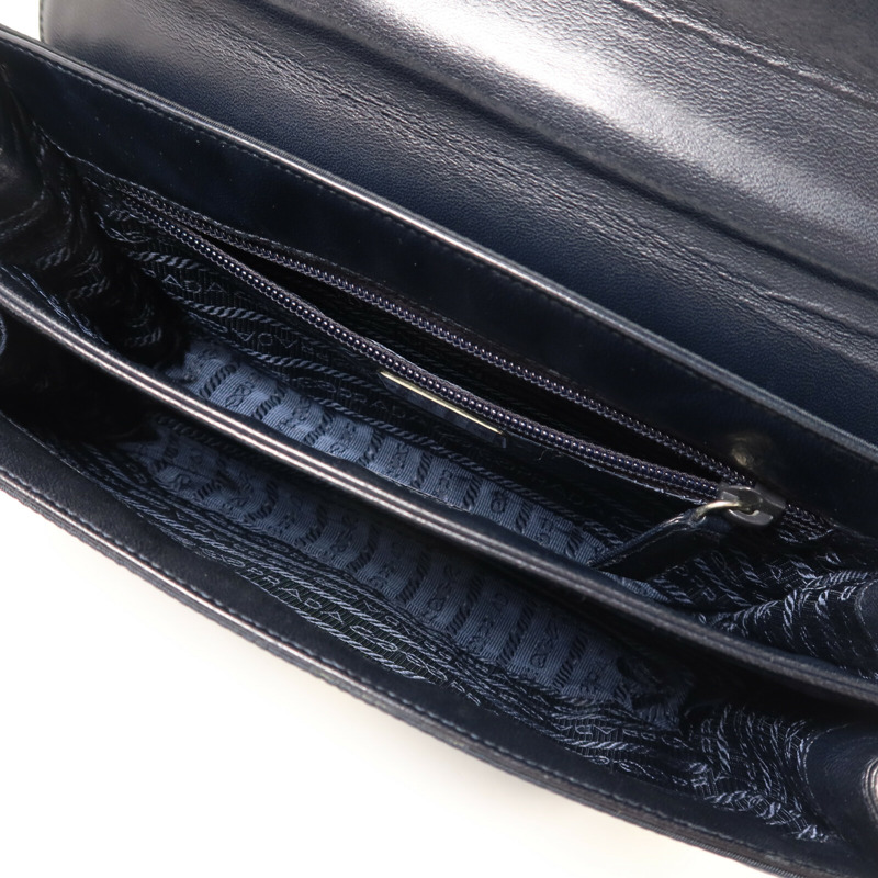 PRADA 羊皮皮革/尼龍Shoulder Bag肩背袋-4