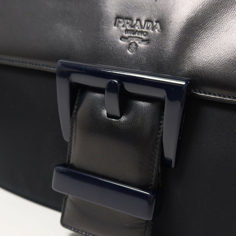 PRADA 羊皮皮革/尼龍Shoulder Bag肩背袋-10