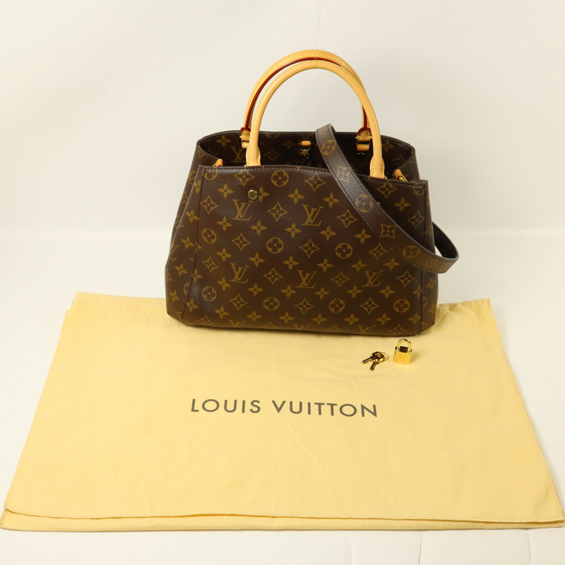 LOUIS VUITTON Monogram Montaigne MM手挽肩背兩用袋-8