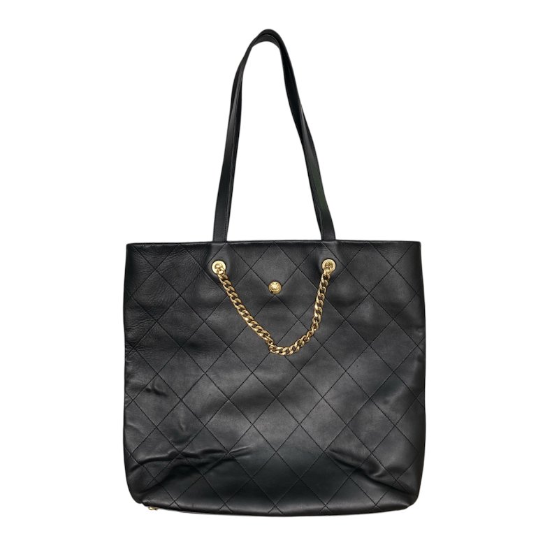 CHANEL 香奈兒 23C 托特包 牛皮 黑色 金釦-1
