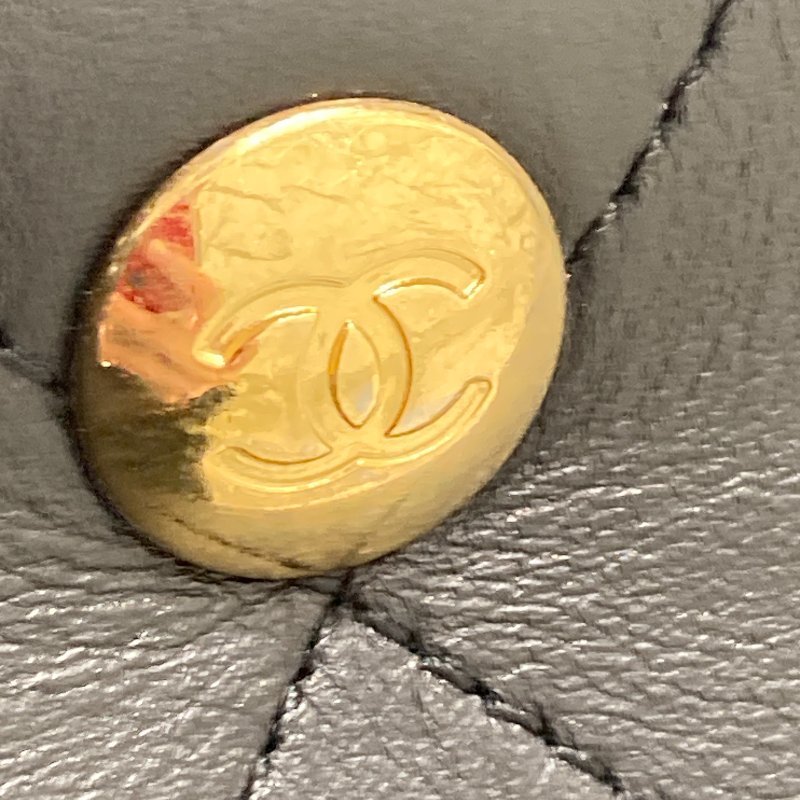CHANEL 香奈兒 23C 托特包 牛皮 黑色 金釦-9