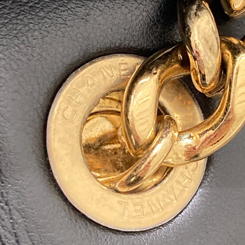 CHANEL 香奈兒 23C 托特包 牛皮 黑色 金釦-14