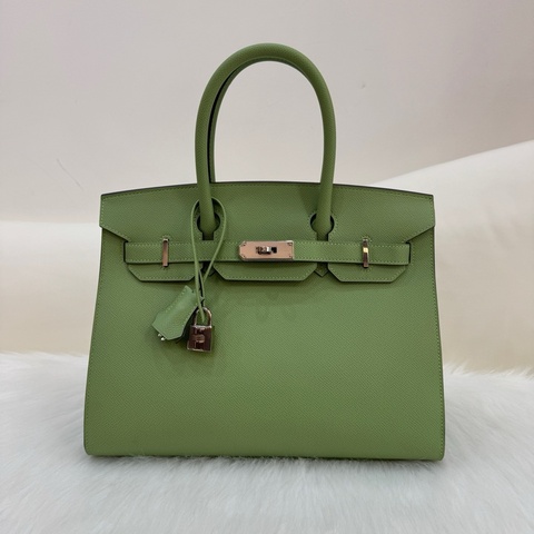 🆕99新✨愛馬仕/Hermès Birkin 30 牛油果綠 EP皮 Y刻 銀扣 ❤️正品保障