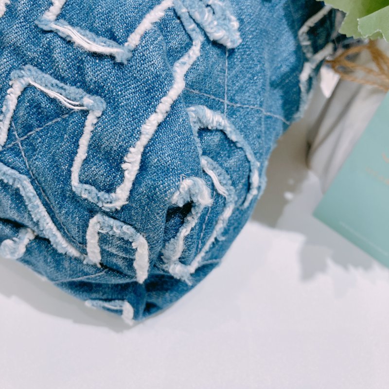 TW4859 Chanel 香奈兒22系列小號單肩包包 22 Tote Bag Small Denim Blue x PHW-7