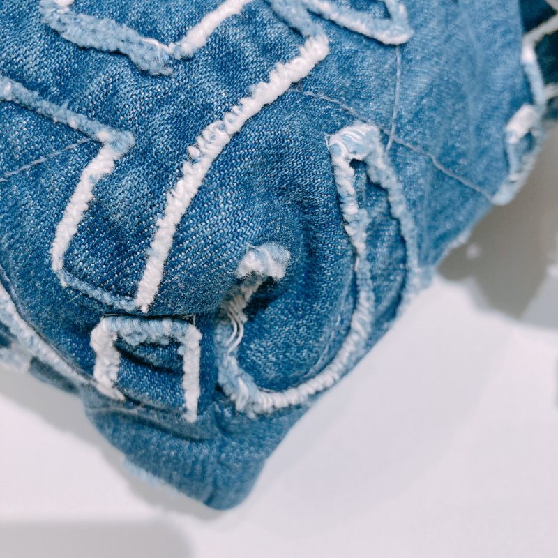 TW4859 Chanel 香奈兒22系列小號單肩包包 22 Tote Bag Small Denim Blue x PHW-8