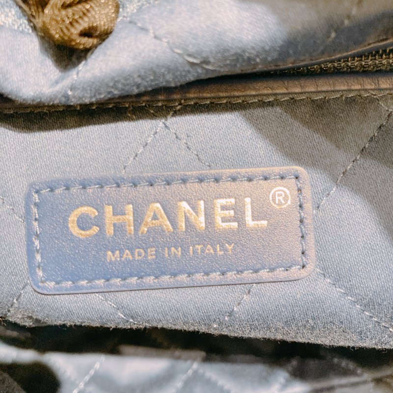 TW4859 Chanel 香奈兒22系列小號單肩包包 22 Tote Bag Small Denim Blue x PHW-17