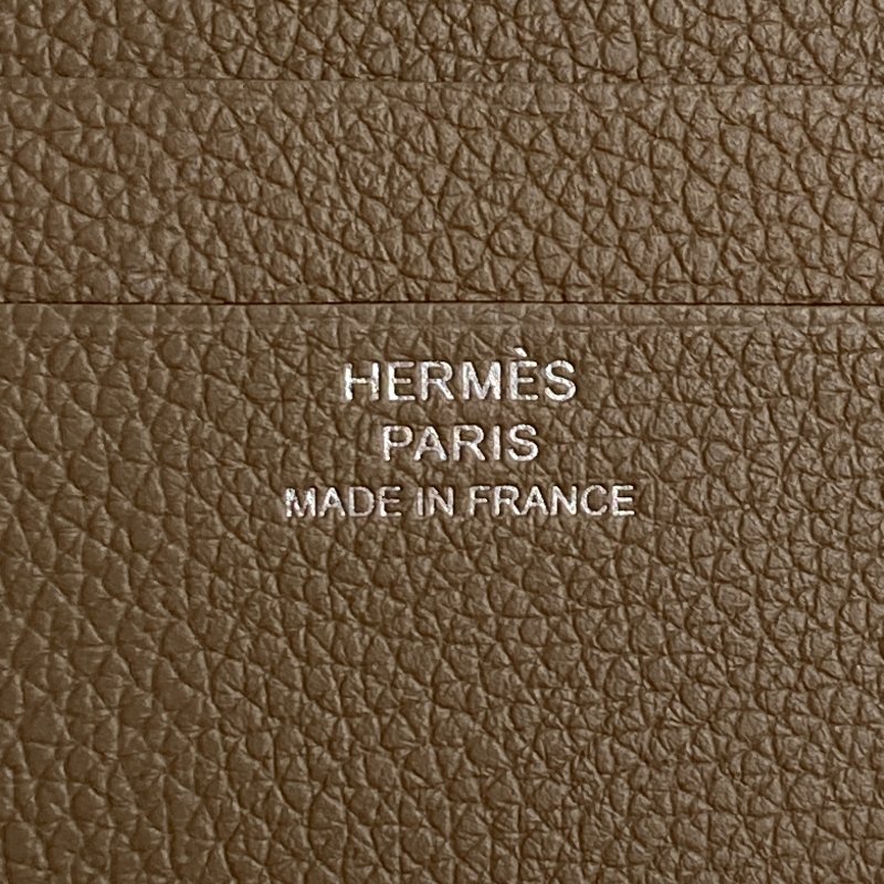 HERMES 愛馬仕  H Sellier 短夾 Evercolor 牛皮  大象灰 銀釦-9