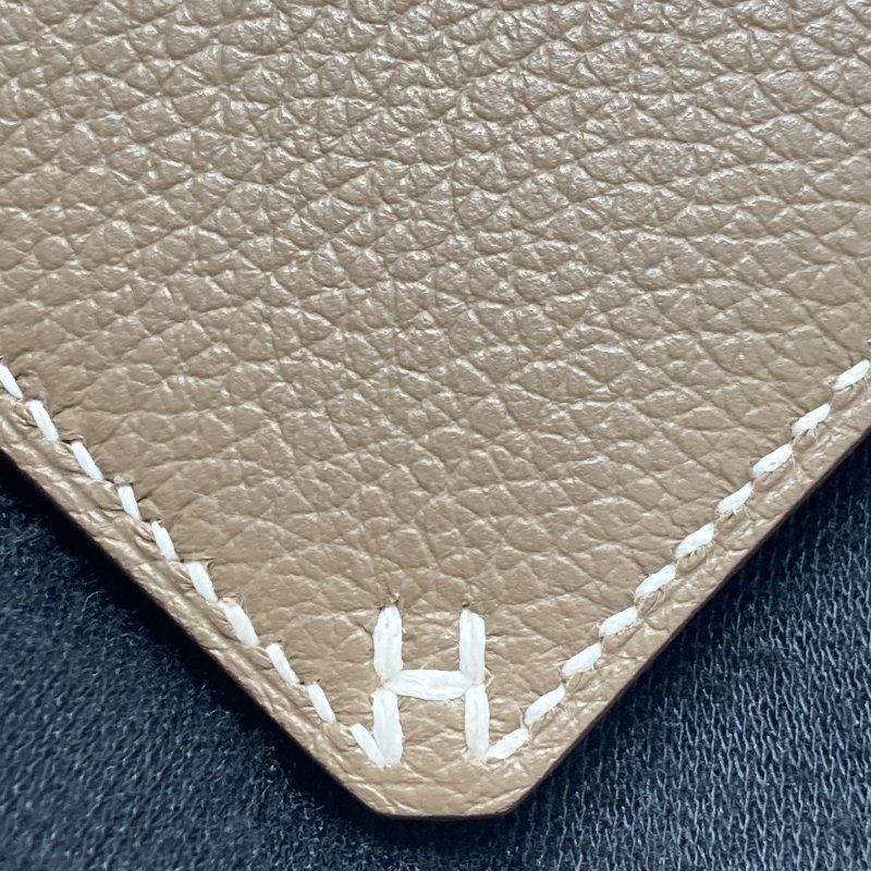 HERMES 愛馬仕  H Sellier 短夾 Evercolor 牛皮  大象灰 銀釦-14