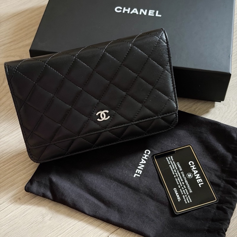Chanel 香奈兒 WOC 黑銀羊皮-1