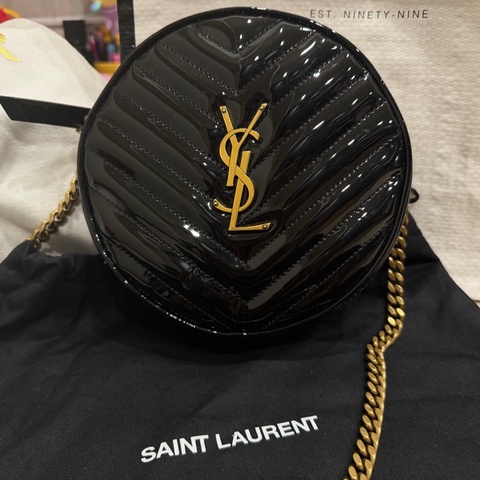 YSL 漆皮 圓餅包