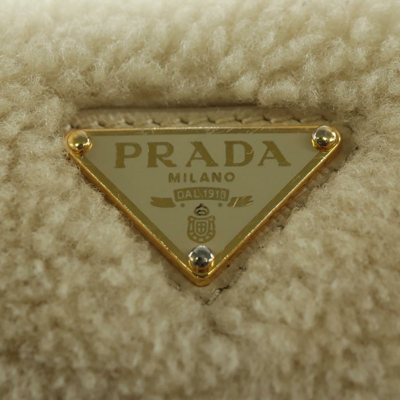 【日本直送】PRADA 尼龍鏈單肩包 三向米色金色 正品 179052V-23