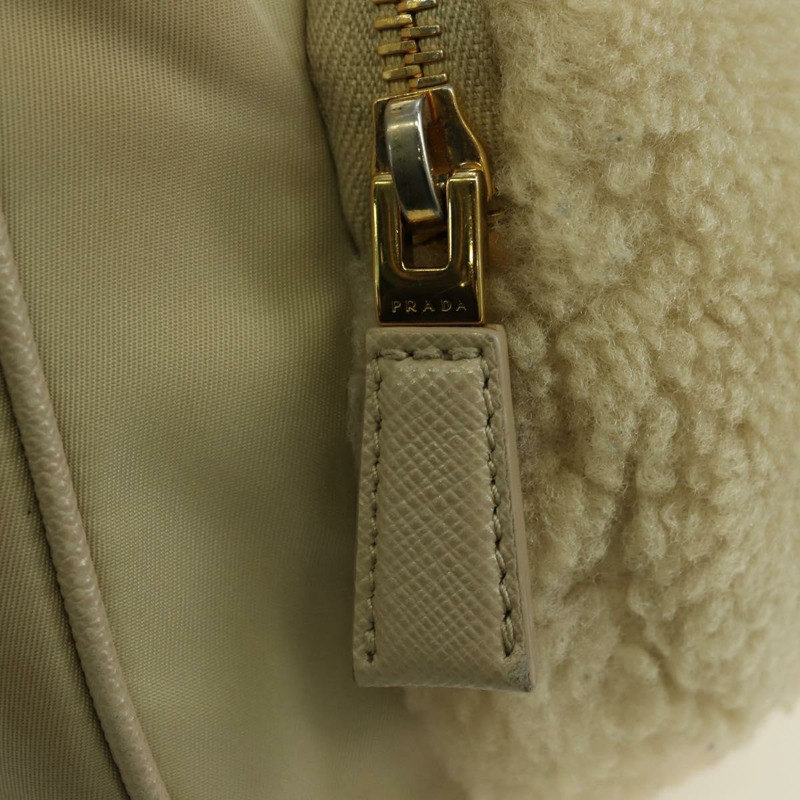 【日本直送】PRADA 尼龍鏈單肩包 三向米色金色 正品 179052V-24