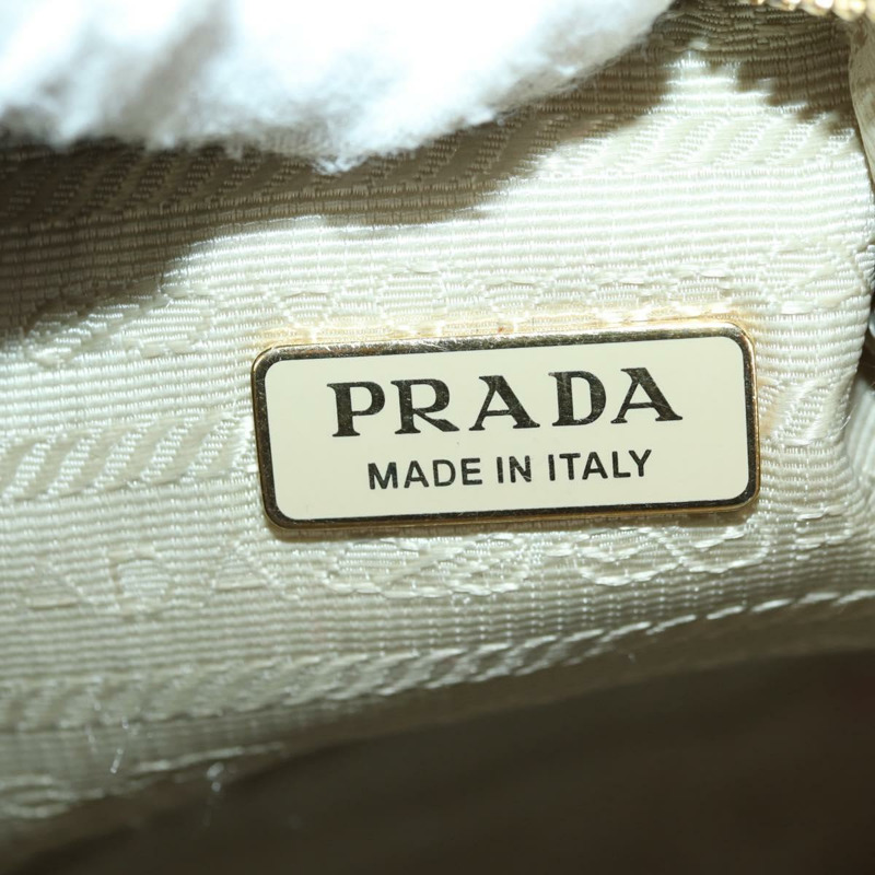 【日本直送】PRADA 尼龍鏈單肩包 三向米色金色 正品 179052V-27