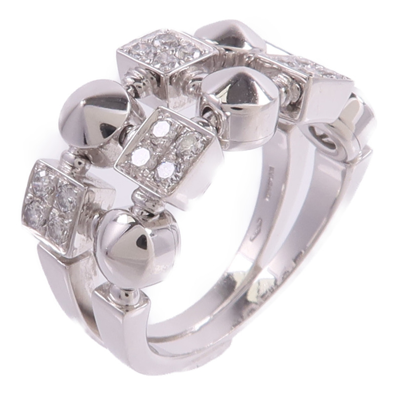BVLGARI 18K白金Lucea Diamond Ring鑽石戒指-0