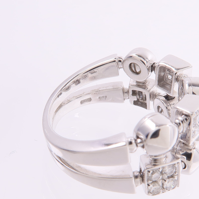 BVLGARI 18K白金Lucea Diamond Ring鑽石戒指-5