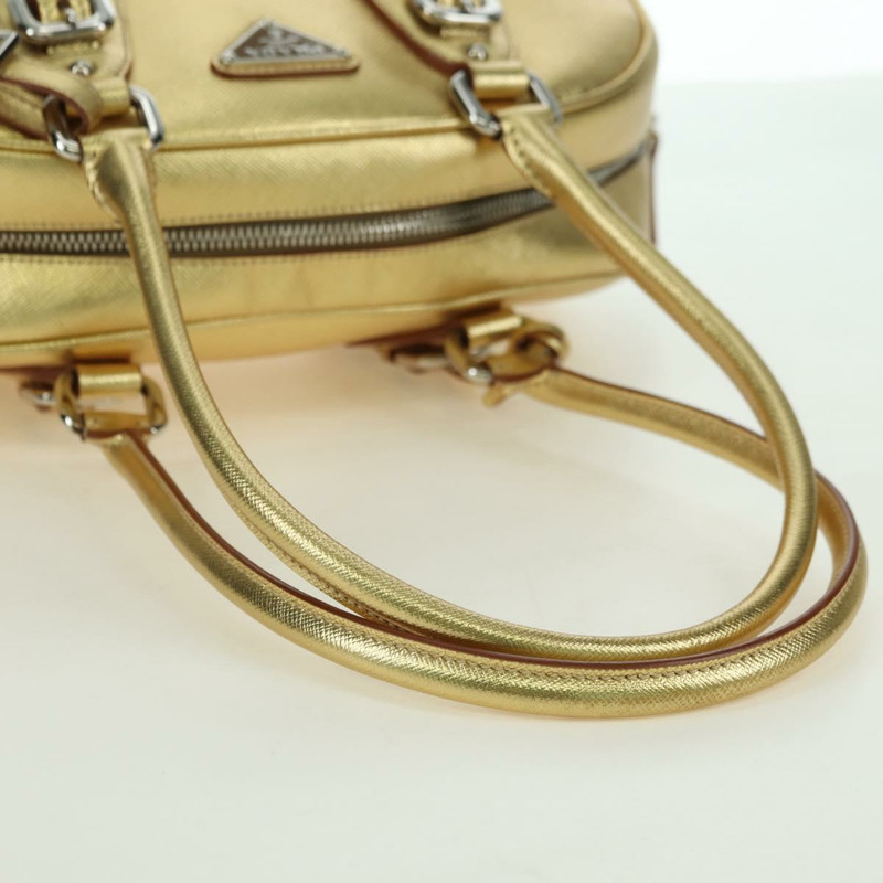 【日本直送】PRADA 手提包 Safiano 皮革 金色 Auth 179187SV-6