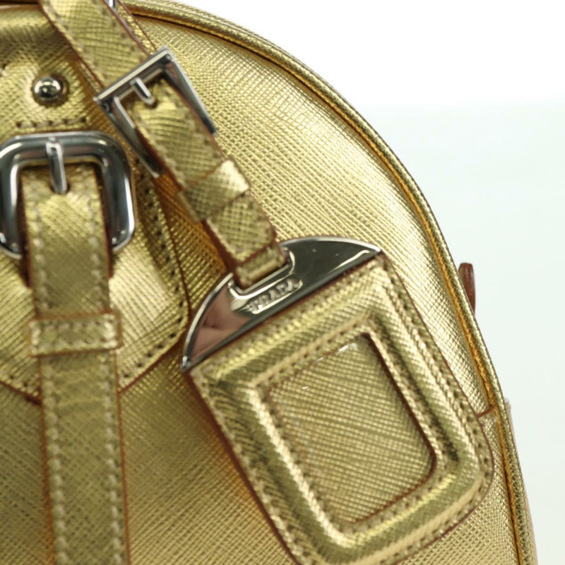 【日本直送】PRADA 手提包 Safiano 皮革 金色 Auth 179187SV-19