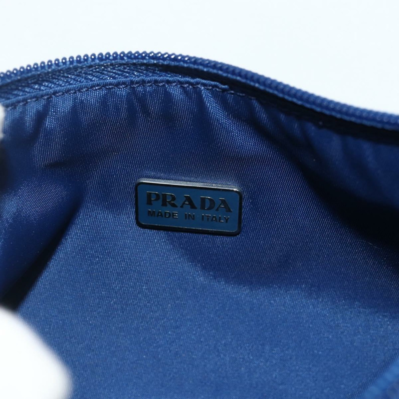 【日本直送】PRADA 尼龍藍銀色手提包 Auth 179144A-17