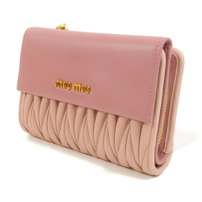 Miu Miu 羊皮皮革Matelasse Wallet錢包-2