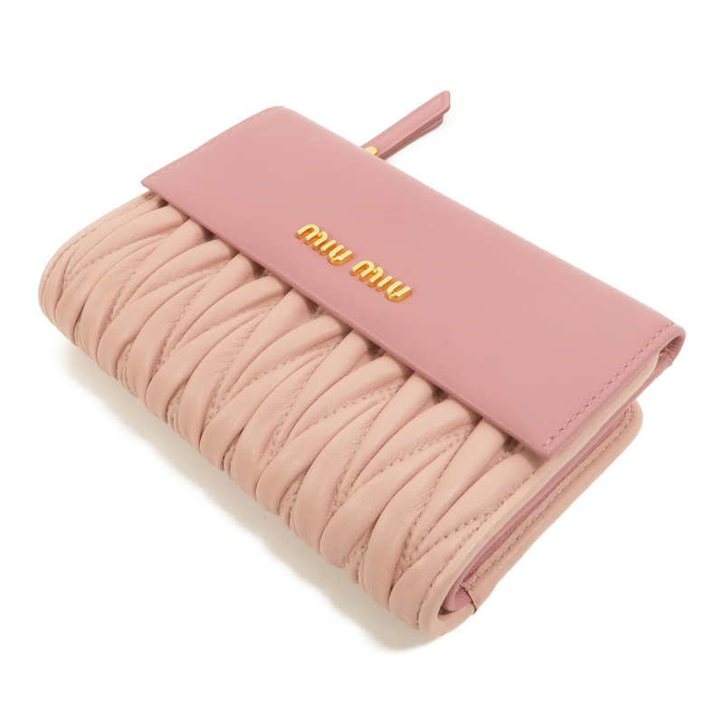 Miu Miu 羊皮皮革Matelasse Wallet錢包-3