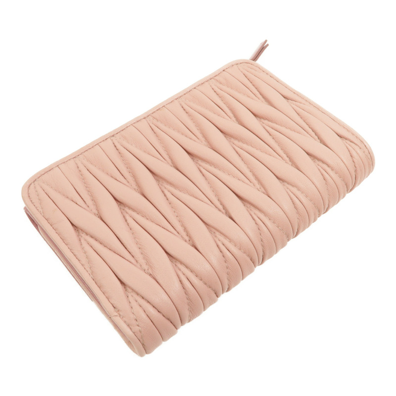 Miu Miu 羊皮皮革Matelasse Wallet錢包-4