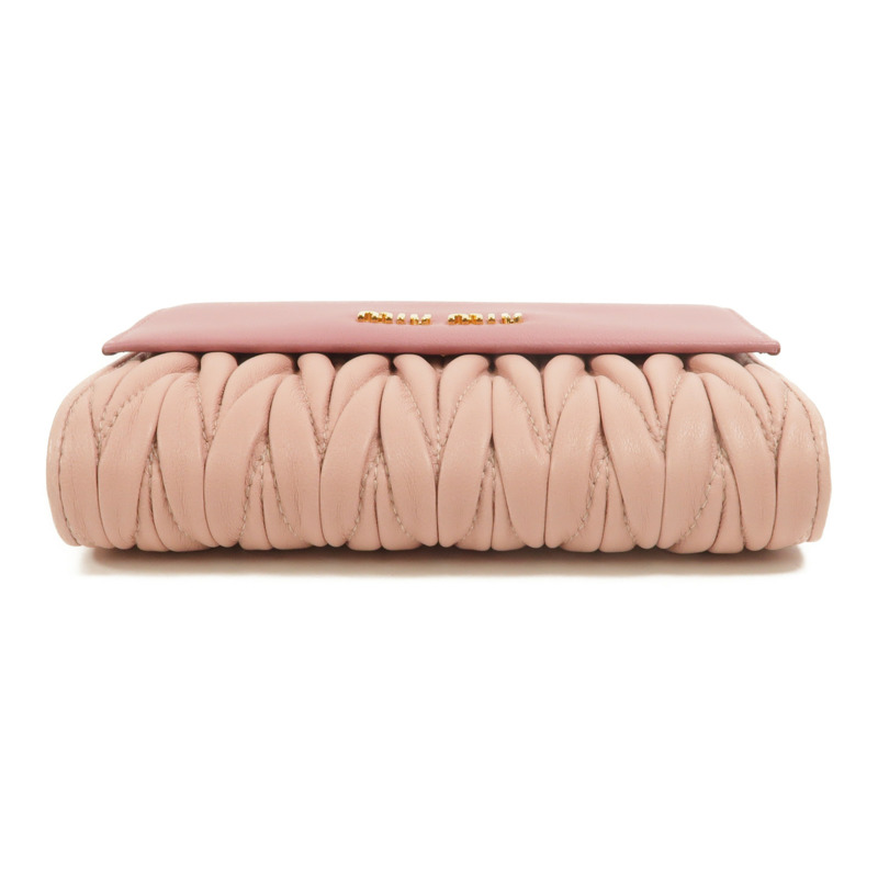 Miu Miu 羊皮皮革Matelasse Wallet錢包-5