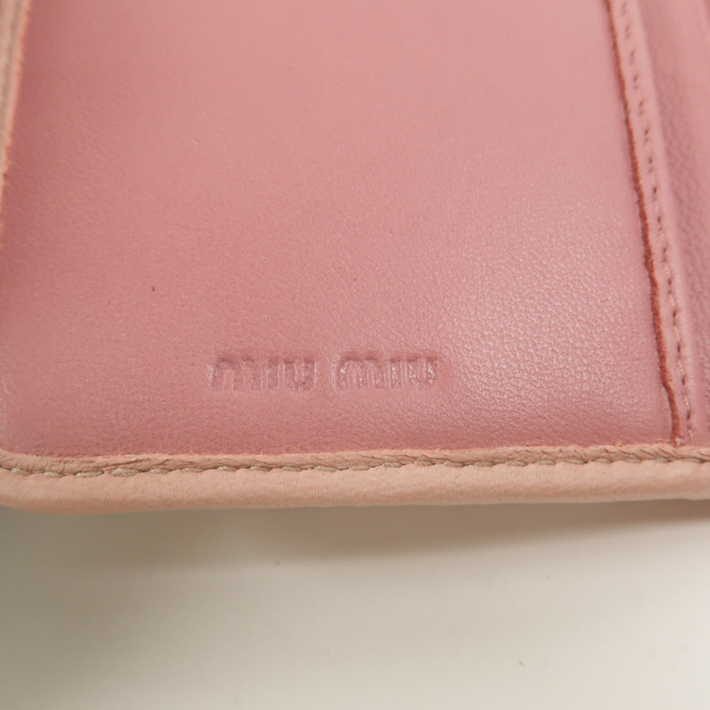 Miu Miu 羊皮皮革Matelasse Wallet錢包-7