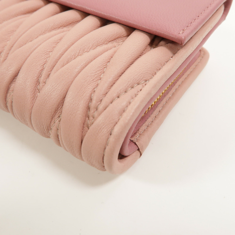 Miu Miu 羊皮皮革Matelasse Wallet錢包-12