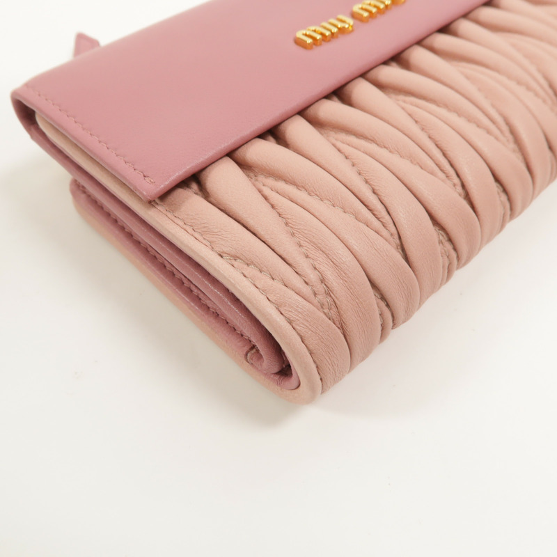 Miu Miu 羊皮皮革Matelasse Wallet錢包-13