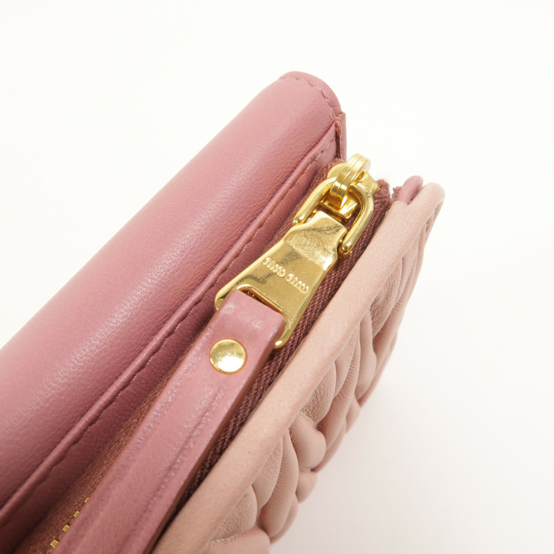 Miu Miu 羊皮皮革Matelasse Wallet錢包-16