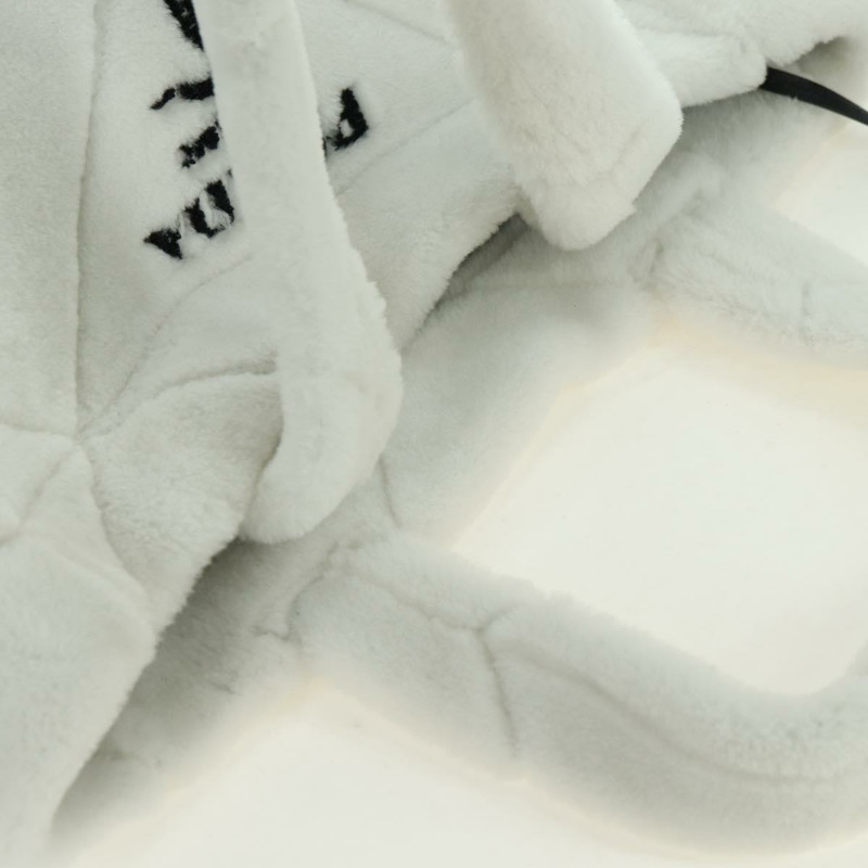 【日本直送】PRADA羊毛手提包 Mouton 白色銀色 Auth mr2498V-5
