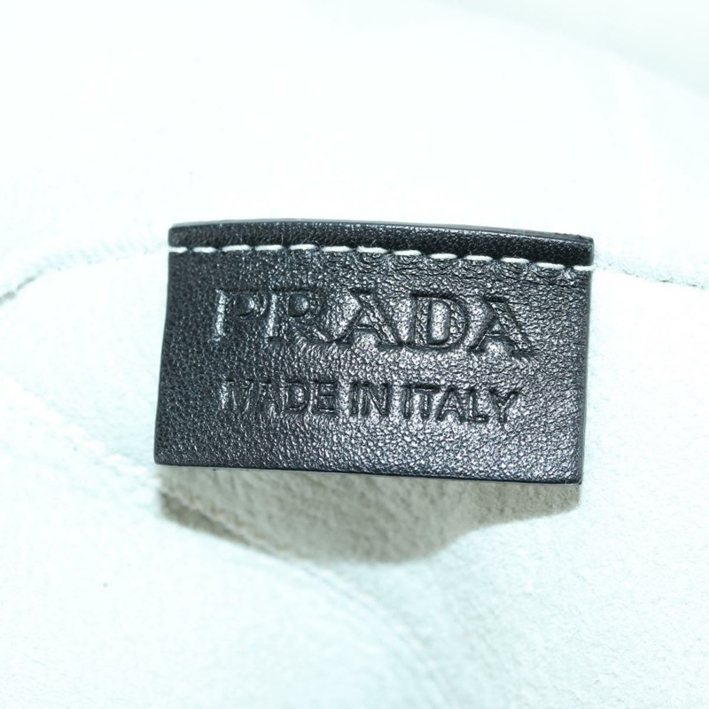 【日本直送】PRADA羊毛手提包 Mouton 白色銀色 Auth mr2498V-10