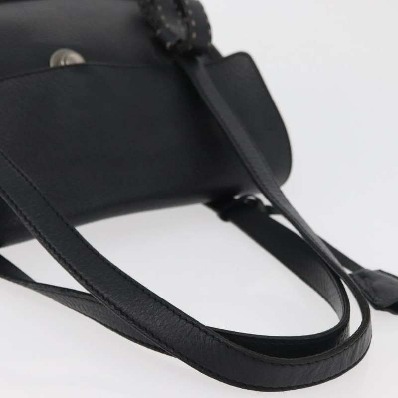【日本直送】PRADA Vienna Fifty 手提包 皮革 黑色 銀色 BR1932 正品 mr2512A-6