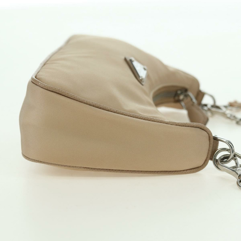 【日本直送】PRADA 尼龍雙肩包 米色 銀色 正品 179223M-3