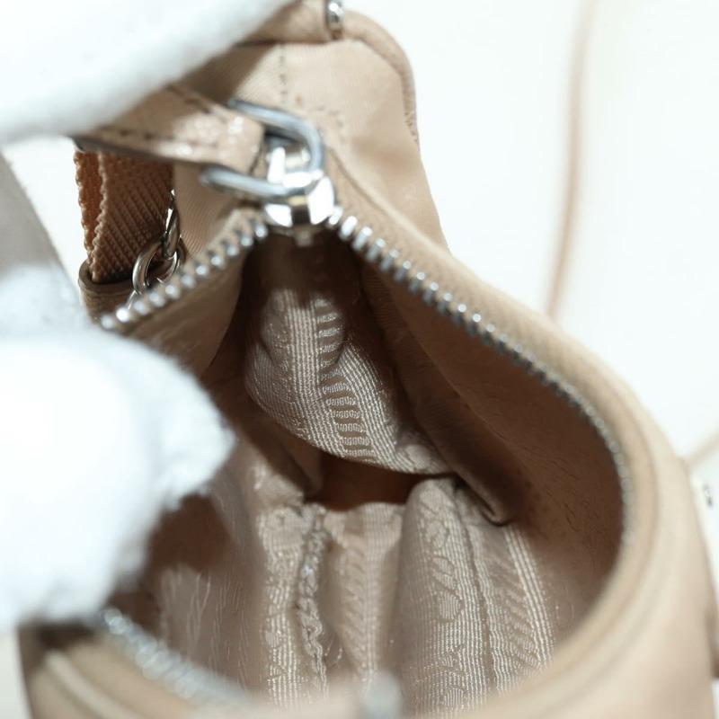【日本直送】PRADA 尼龍雙肩包 米色 銀色 正品 179223M-24