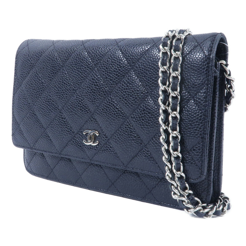 CHANEL 牛皮皮革WOC Wallet On Chain鏈帶肩背袋-2