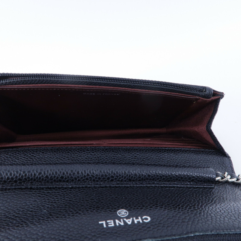 CHANEL 牛皮皮革WOC Wallet On Chain鏈帶肩背袋-4