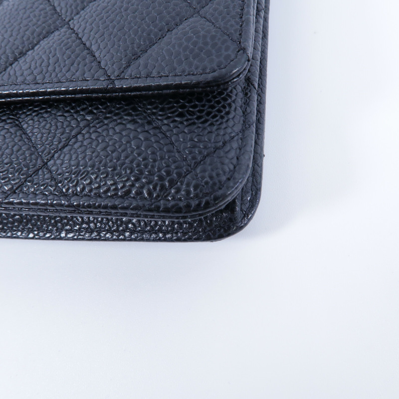 CHANEL 牛皮皮革WOC Wallet On Chain鏈帶肩背袋-11