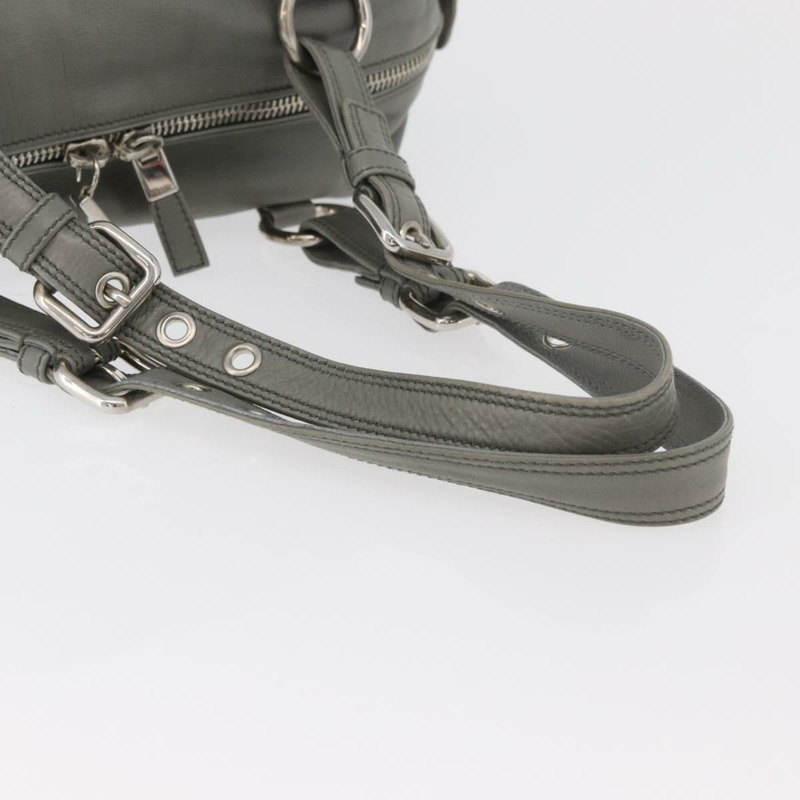 【日本直送】PRADA 手提包 皮革 灰色 銀色 正品 179402A-6