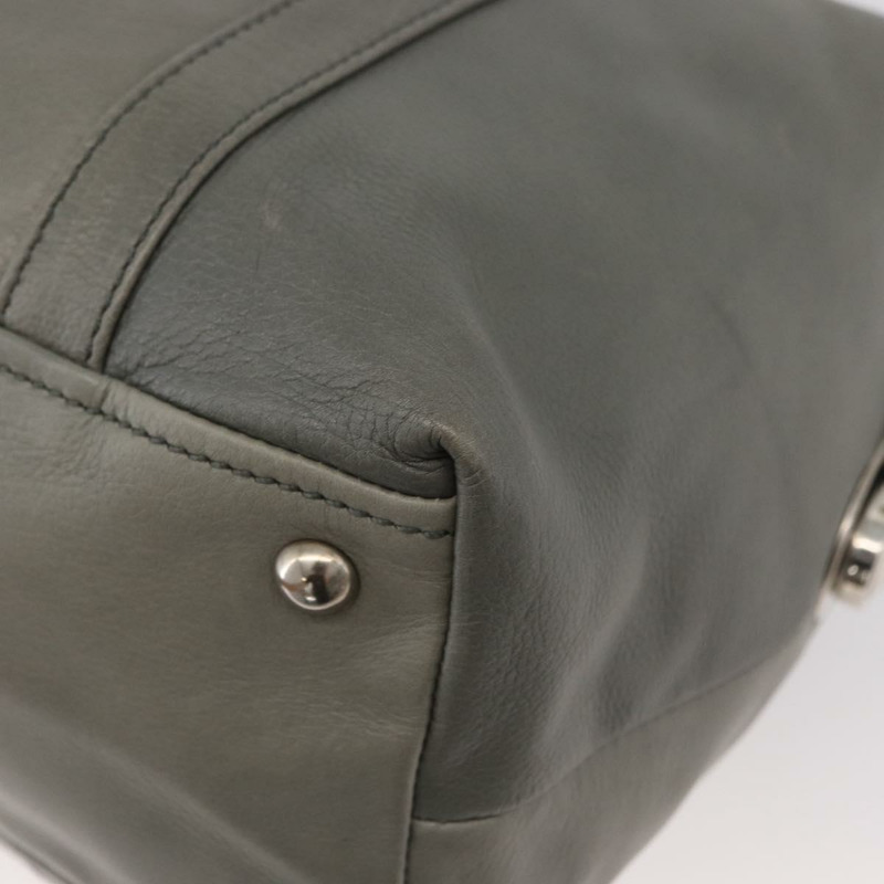 【日本直送】PRADA 手提包 皮革 灰色 銀色 正品 179402A-13